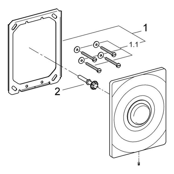 Onderdelentekening Grohe Surf bedieningsplaat