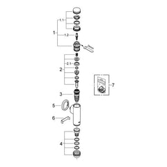 Onderdelentekening Grohe Rondo A.S. WC-Drukspoeler