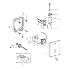 Onderdelentekening Grohe Tectron Skate infrarood-elektronica voor urinoir