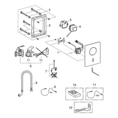 Onderdelentekening Grohe Tectron Skate infrarood-elektronica voor WC-reservoir 2012–2016