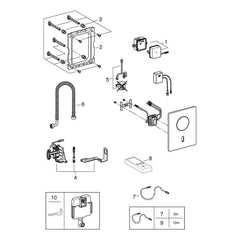 Onderdelentekening Grohe Tectron Skate Bluetooth infrarood-elektronica voor WC