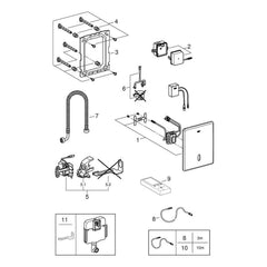 Onderdelentekening Grohe Tectron Skate Bluetooth infrarood-elektronica voor WC