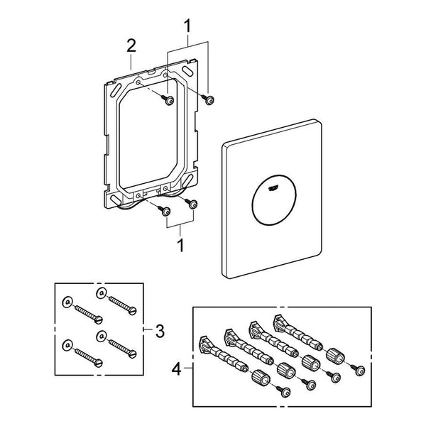 Onderdelentekening Grohe Skate bedieningsplaat