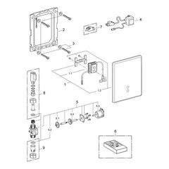 Onderdelentekening Grohe Tectron Skate infrarood-elektronica voor urinoir 1998–2007