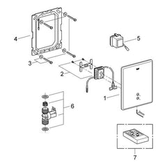 Onderdelentekening Grohe Tectron Skate infrarood-elektronica voor urinoir