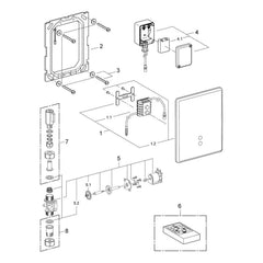 Onderdelentekening Grohe Tectron Skate infrarood-elektronica voor urinoir 1998–2008