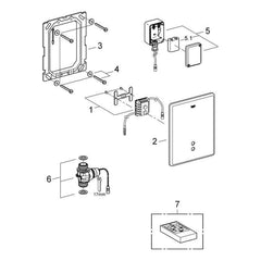 Onderdelentekening Grohe Tectron Skate infrarood-elektronica voor urinoir