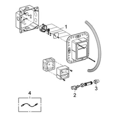 Onderdelentekening Grohe inbouwset voor Radar-Elektronica