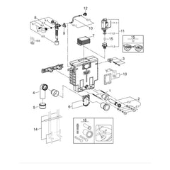 Onderdelentekening Grohe WC element, 0,82 m installatiehoogte 38415001