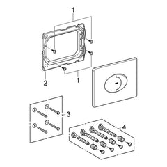 Onderdelentekening Grohe Skate Air bedieningsplaat
