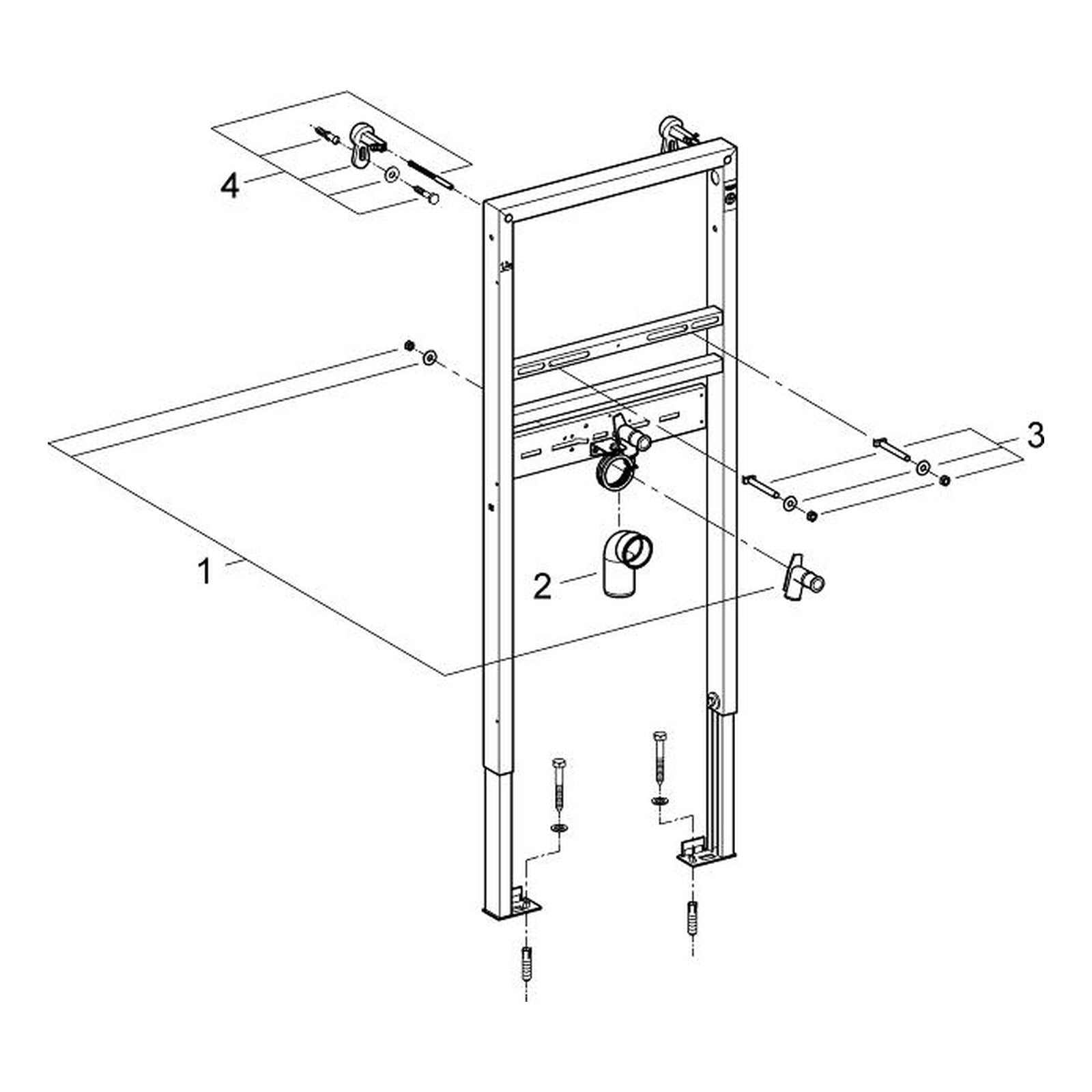 Onderdelentekening Grohe Rapid SL wastafelelement