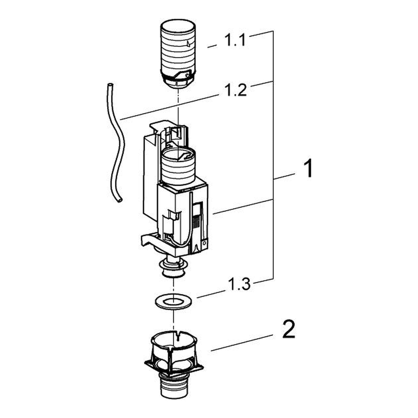 Onderdelentekening Grohe Eco ombouwset Dual Flush