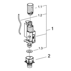 Onderdelentekening Grohe Eco ombouwset Dual Flush