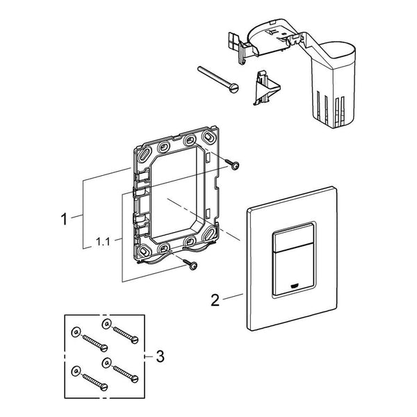 Onderdelentekening Grohe Skate Cosmopolitan Set Fresh bedieningsplaat