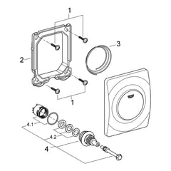 Onderdelentekening Grohe Surf bedieningsplaat