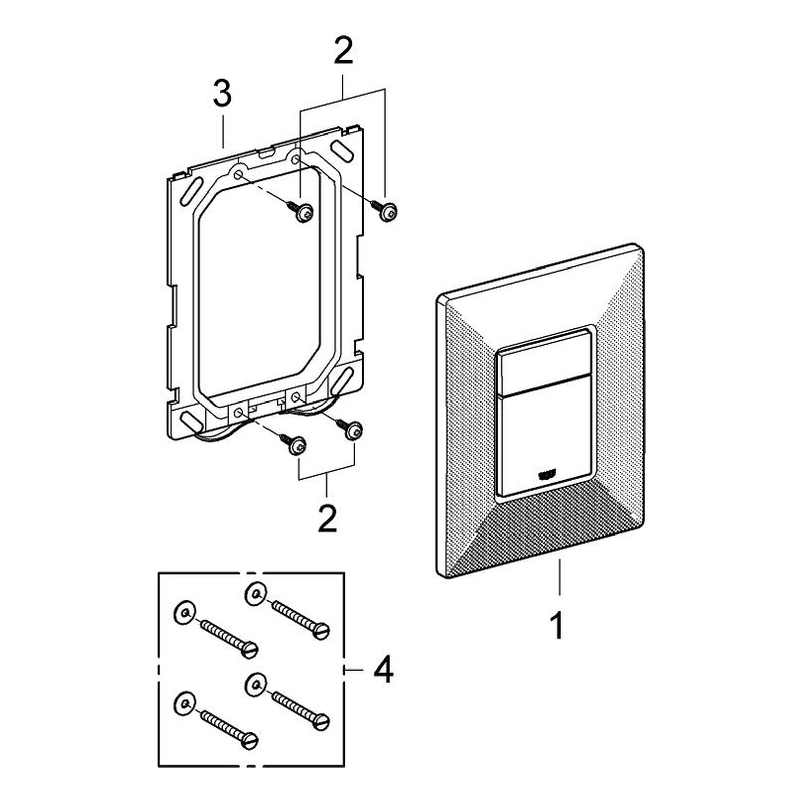 Onderdelentekening Grohe Skate Cosmopolitan bedieningsplaat