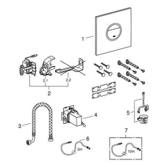 Onderdelentekening Grohe Veris Light bedieningsplaat