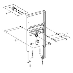 Onderdelentekening Grohe Rapid SL wastafel element