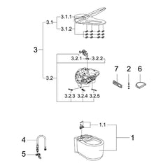 Onderdelentekening Grohe Sensia Arena douche-WC