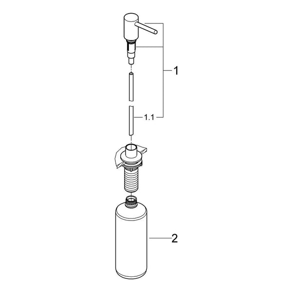 Onderdelentekening Grohe contemporary zeepdispenser