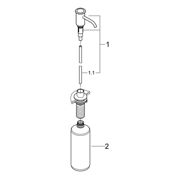 Onderdelentekening Grohe authentic zeepdispenser