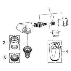 Onderdelentekening Grohe Eggemann CV-wasmachinekraanadapter