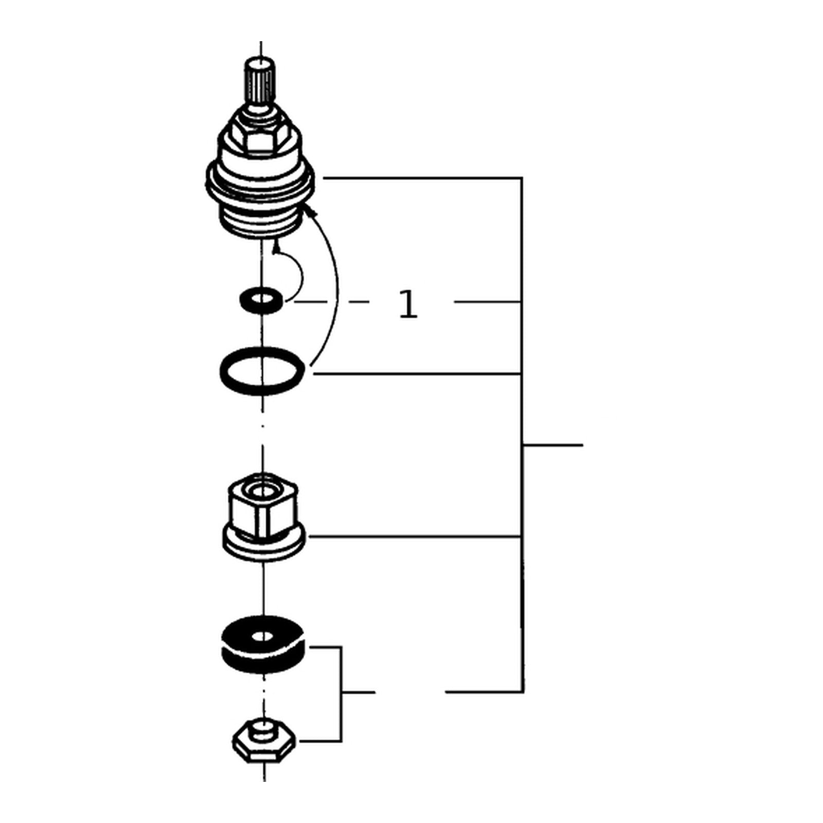 Onderdelentekening Grohe bovendeel 3/4