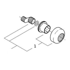 Onderdelentekening Grohe afgedekte S-koppeling 1/2