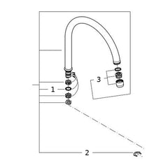 Onderdelentekening Grohe draaibare uitloop 239 mm voor Eurostyle en Eurosmart chroom