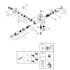 Grohe Grohtherm 800 Cosmopolitan Badthermostaat 150Mm Met Koppelingen Chroom