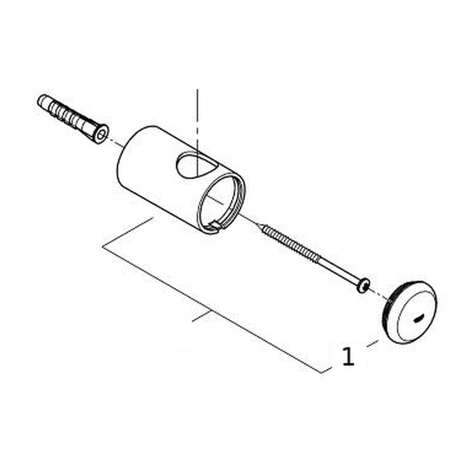 Onderdelentekening Grohe glijstanghouder voor 28666