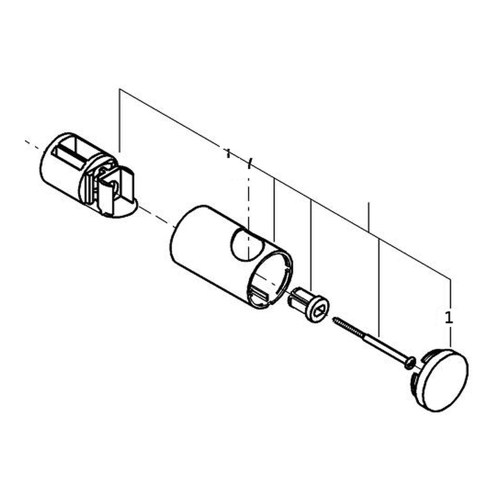 Onderdelentekening Grohe glijstanghouder voor Relexa Plus glijstang