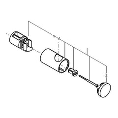 Onderdelentekening Grohe glijstanghouder voor Relexa Plus glijstang