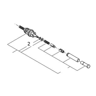 Onderdelentekening Grohe omstelling bad/douche voor Eurotrend badmengkraan zilver