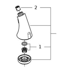 Onderdelentekening Grohe uittrekbare handdouche voor Zedra keukenmengkraan, chroom/grijs