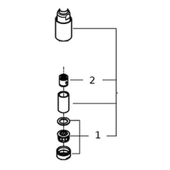 Onderdelentekening Grohe uittrekbare perlator voor Concetto en Feel keukenmengkraan, chroom