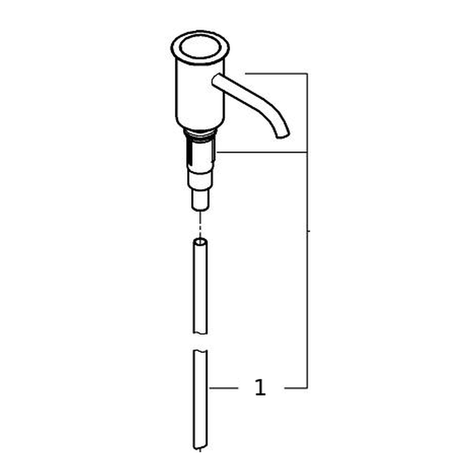 Onderdelentekening Grohe pompunit voor Authentic zeepdispenser