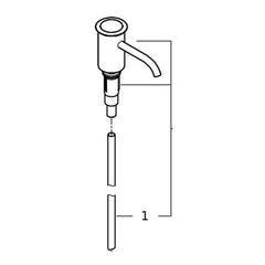 Onderdelentekening Grohe pompunit voor Authentic zeepdispenser