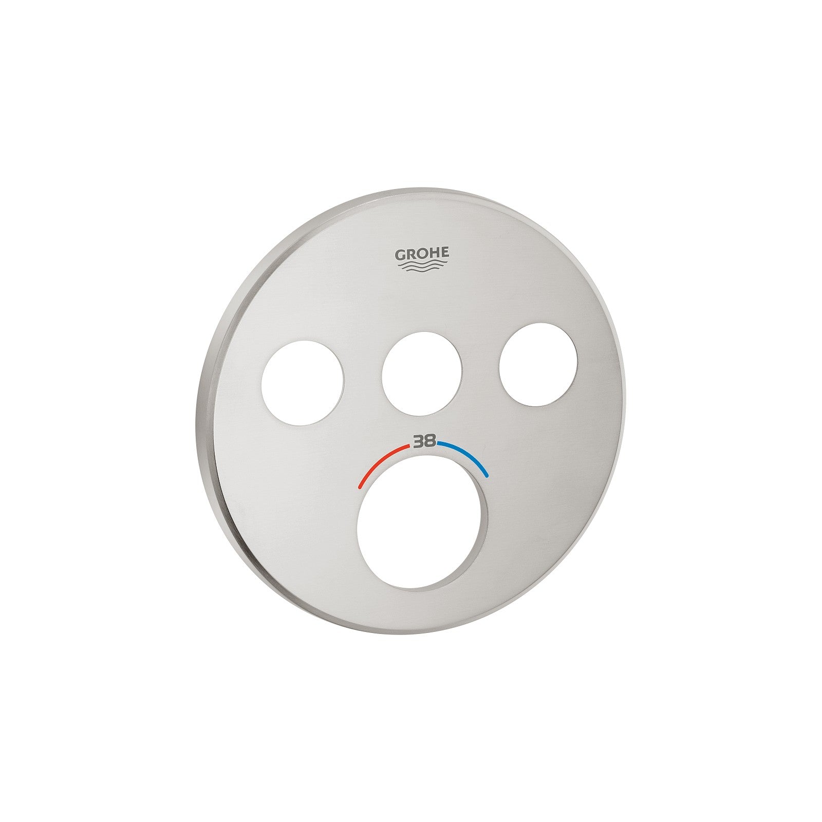 Grohe rozet rond voor SmartControl met 3 ventielen Supersteel