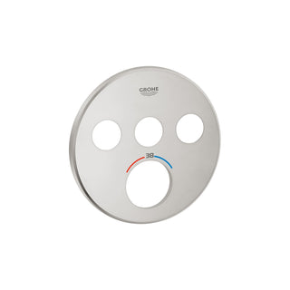 Grohe rozet rond voor SmartControl met 3 ventielen Supersteel