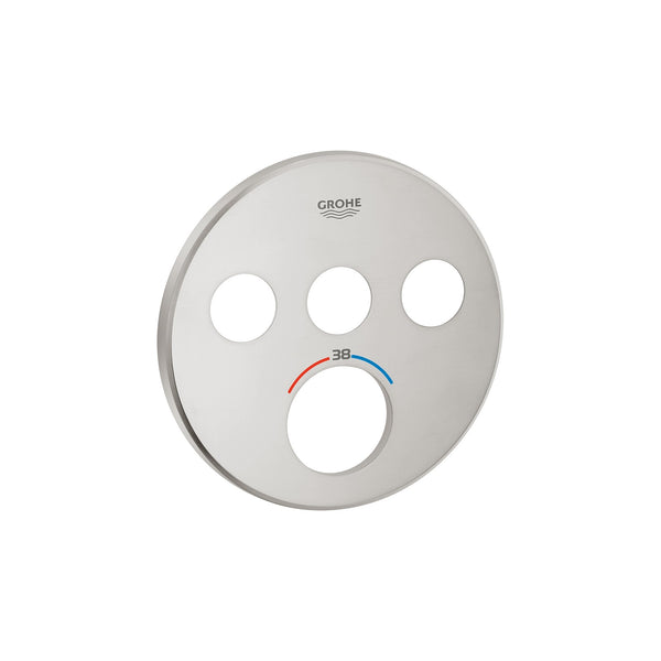 Grohe rozet rond voor SmartControl met 3 ventielen Supersteel
