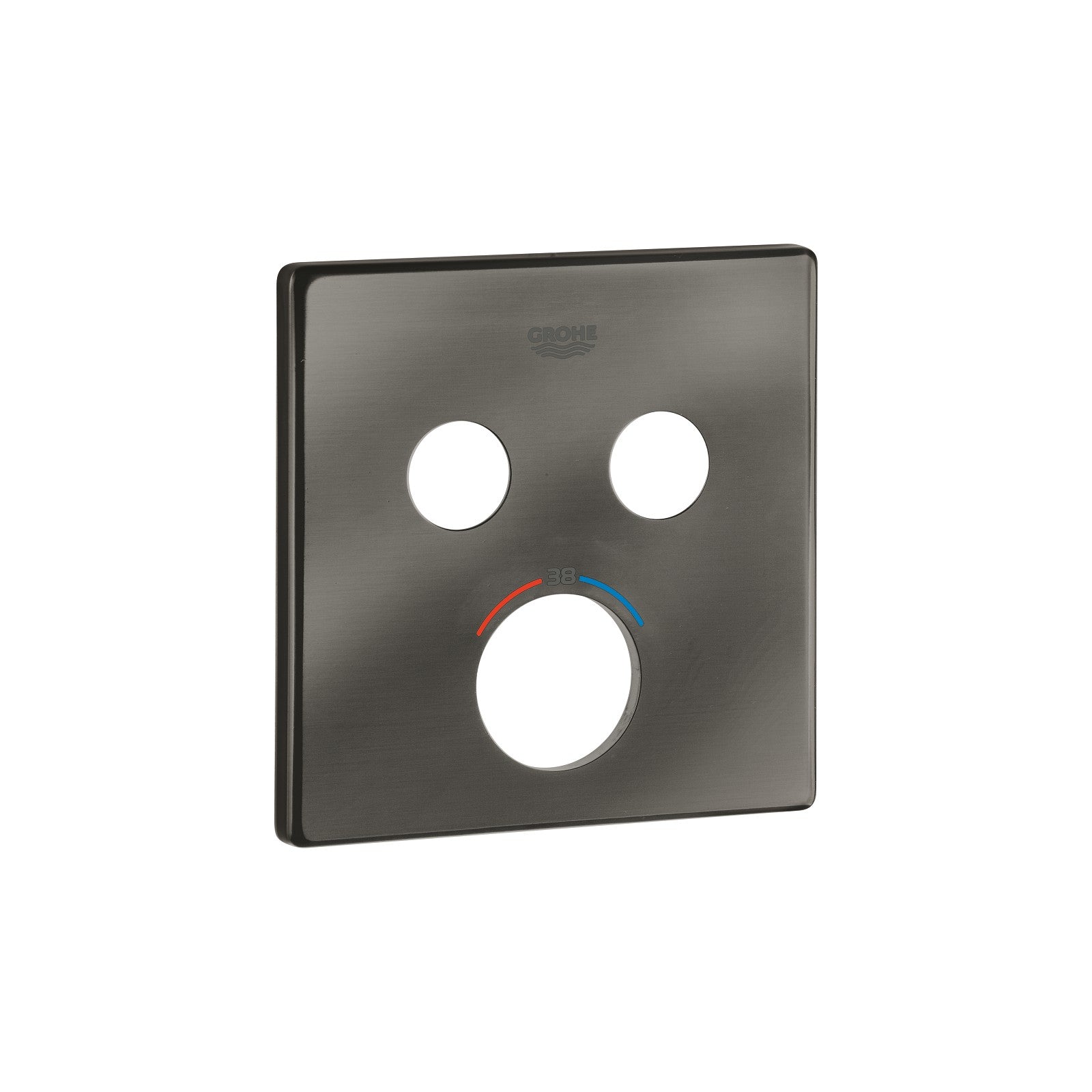 Grohe rozet vierkant voor SmartControl met 2 ventielen Brushed Hard Graphite