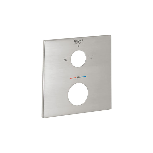 Grohe rozet vierkant voor inbouwthermostaat Supersteel
