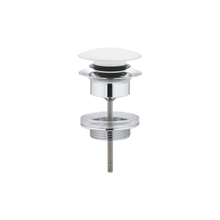 Grohe afvoergarnituur met push-open plug voor wastafel, wit