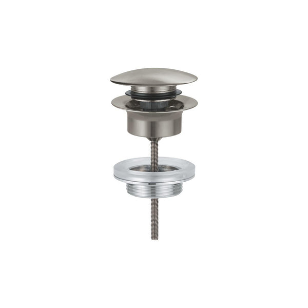 Grohe afvoergarnituur push-open voor wastafel Satin Steel