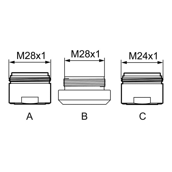 FM Mattsson perlator M24 buitendraad, zonder begrenzing, chroom 29302410