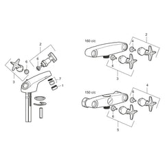 FM Mattsson Rogen wastafelkraan met gat voor trekstang, chroom