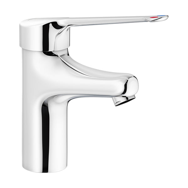 FM Mattsson MediCare wastafelkraan met lange greep 180 mm, koperen buizen Ø 10 mm, chroom