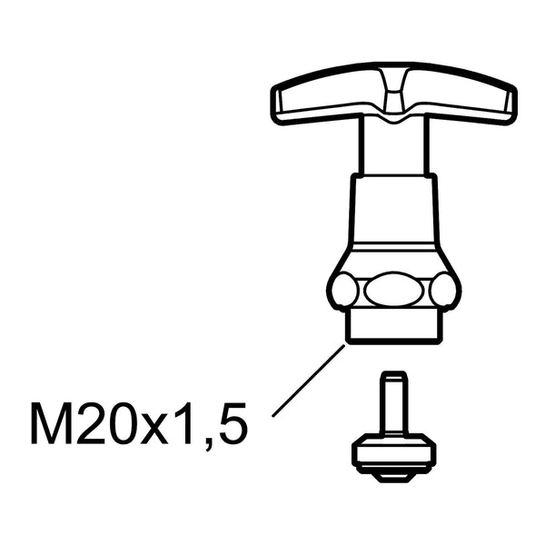 FM Mattsson kraanbovendeel (15) HW met metalen greep en klepkegel, chroom 35071501