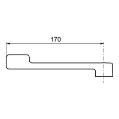 FM Mattsson hendel L=170 mm voor 9000E veiligheidsmengkraan 8262, chroom 35323000